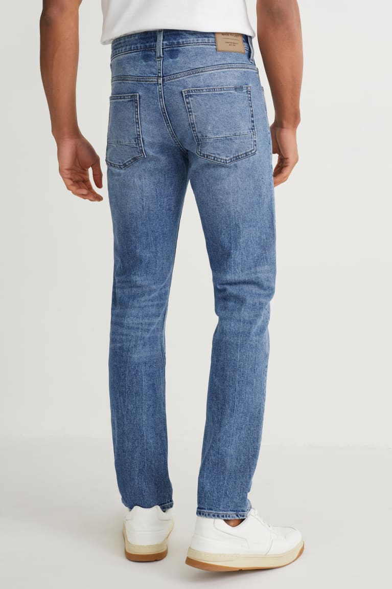 Denim Light Blue C&A Slim Lycra® Men's Jeans | ZDMSN-8316