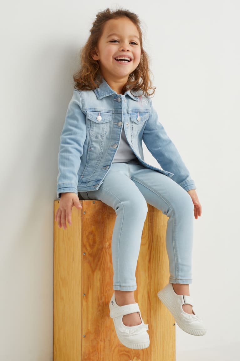 Denim Light Blue C&A Unicorn Denim Girls' Jackets | LZMXN-9480