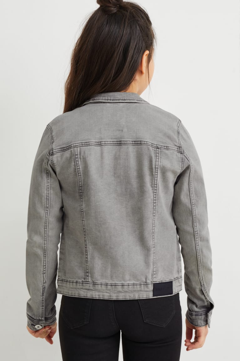 Denim Light Gray C&A Denim Girls' Jackets | VCELW-8476