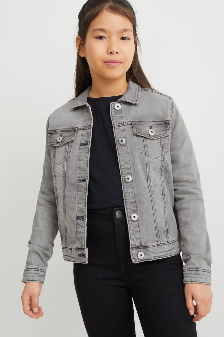 Denim Light Gray C&A Denim Girls\' Jackets | VCELW-8476