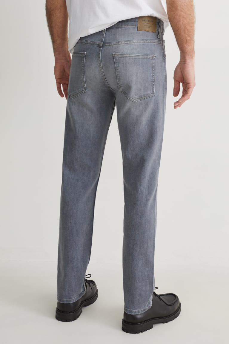 Denim Light Gray C&A Slim Lycra® Men's Jeans | ZEHVS-1689