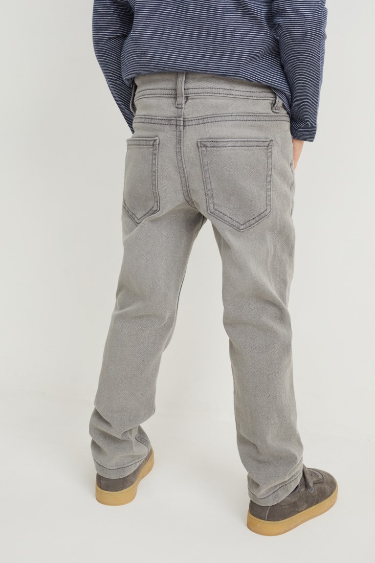 Denim Light Gray C&A Straight Boys' Jeans | JPURK-9817