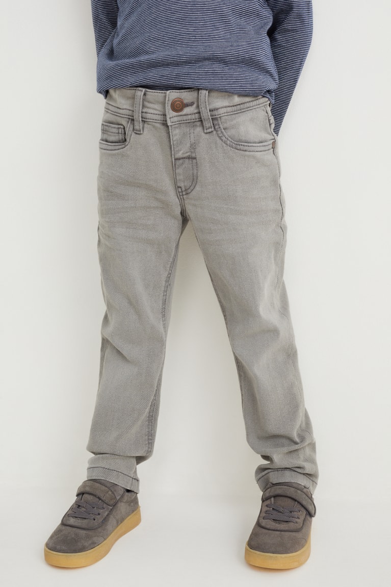 Denim Light Gray C&A Straight Boys' Jeans | JPURK-9817