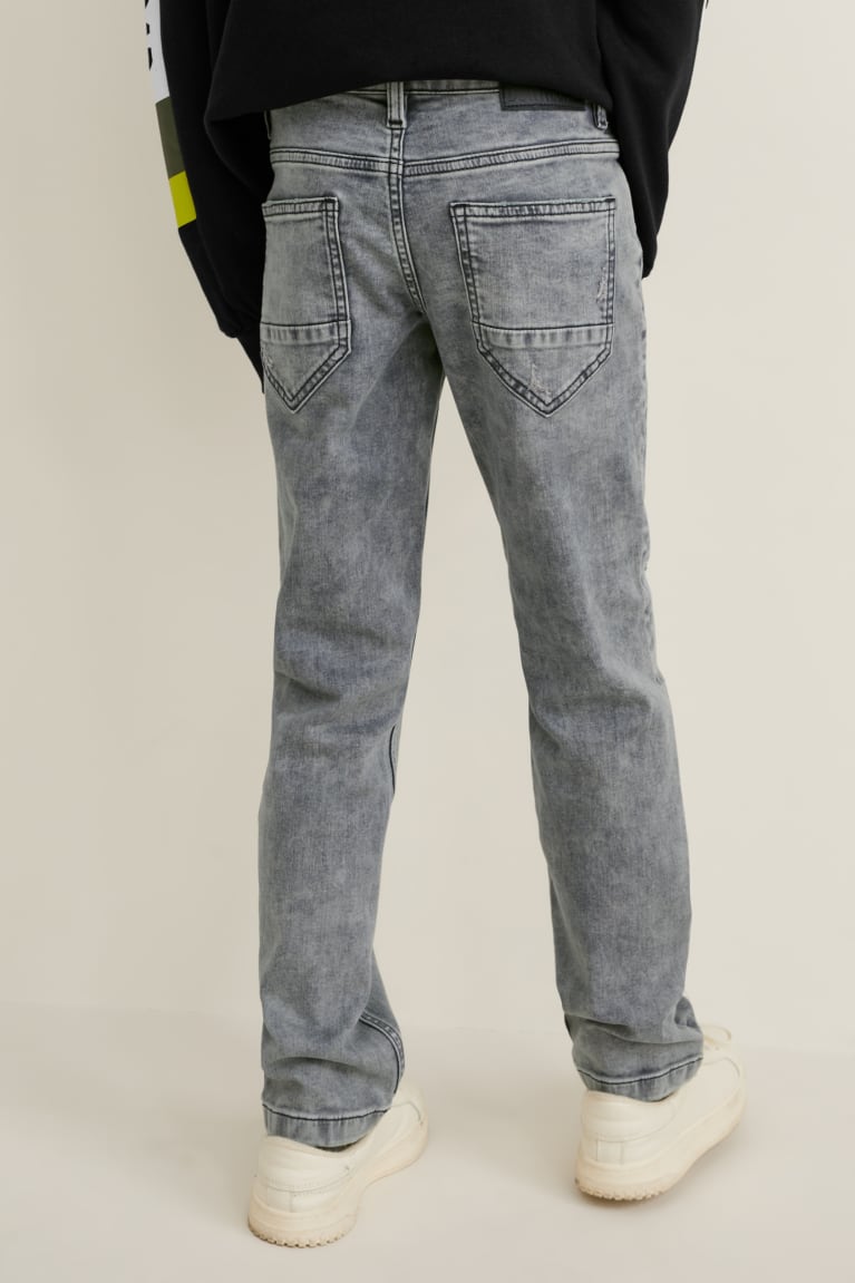 Denim Light Gray C&A Straight Boys' Jeans | ODVLY-6573