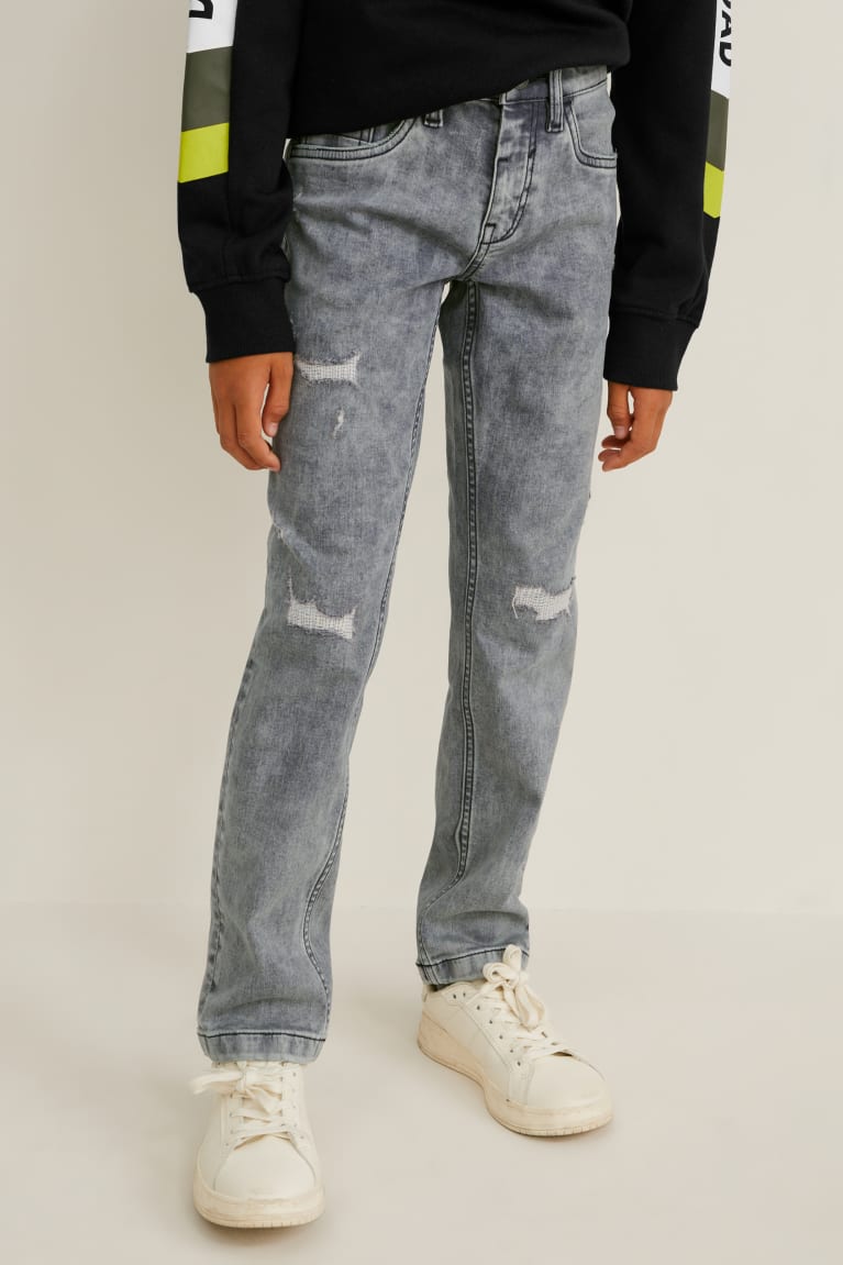 Denim Light Gray C&A Straight Boys' Jeans | ODVLY-6573