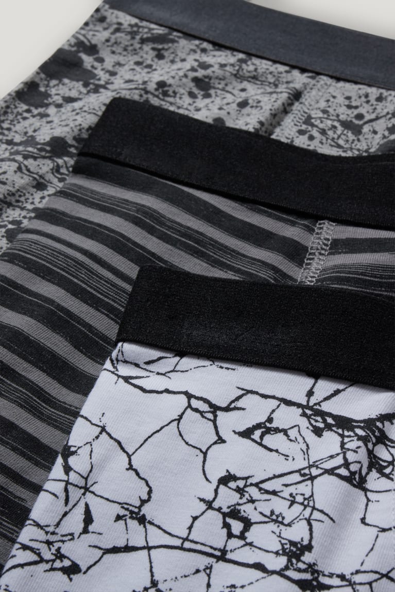 Gray / Black C&A Multipack Of 3 Boxer With Organic Cotton Boys' Underwear | AULBN-7825