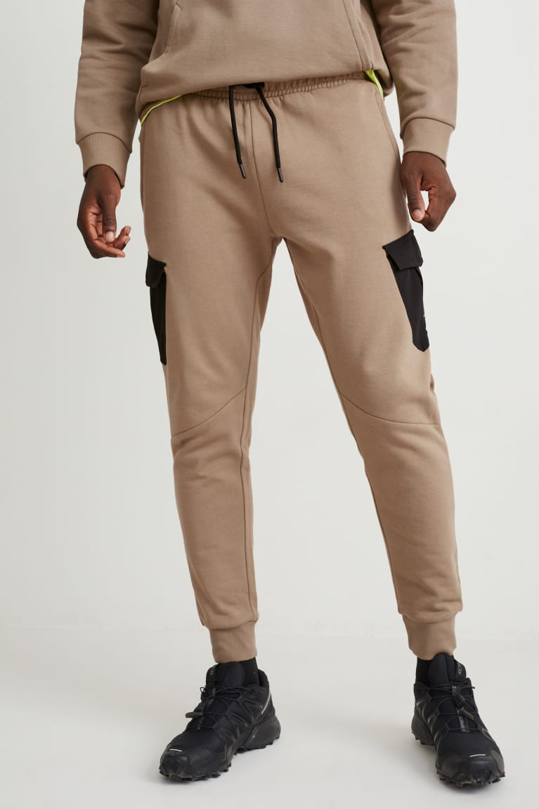 Gray Brown C&A Joggers Men's Trousers | UJNGX-6590