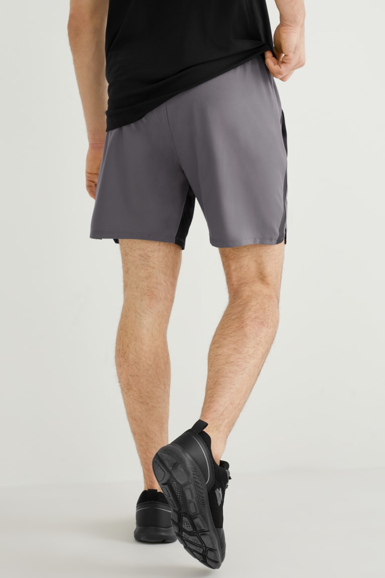 Gray C&A Active Flex Lycra® Men's Shorts | ZSAJF-0438