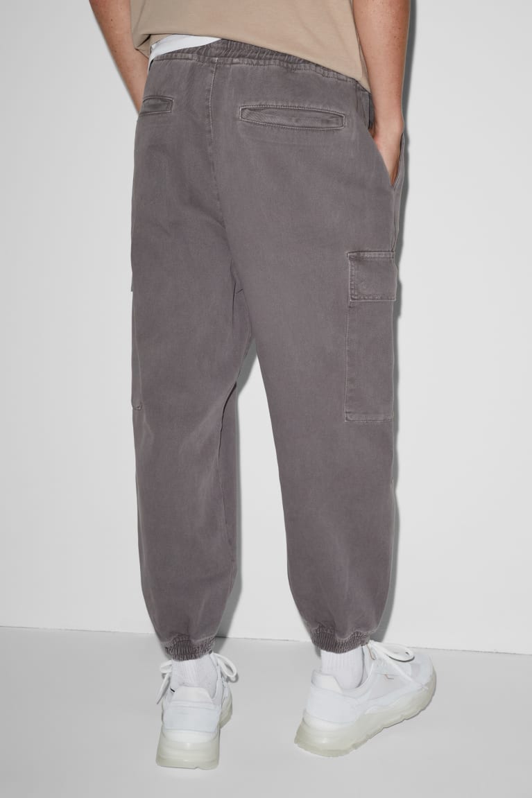 Gray C&A Clockhouse Cargo Loose Fit Men's Trousers | DEGSP-2473