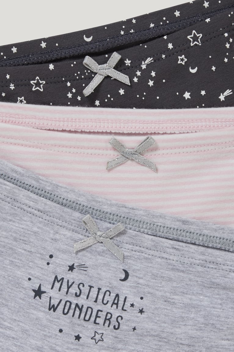 Gray C&A Multipack Of 3 Boxer Organic Cotton Girls' Underwear | VXTSN-2154