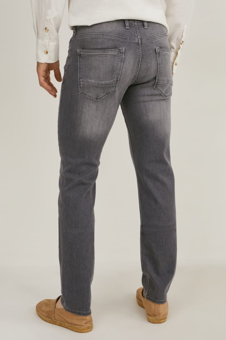 Gray C&A Premium Slim Recycled Men's Jeans | XLPUI-8094