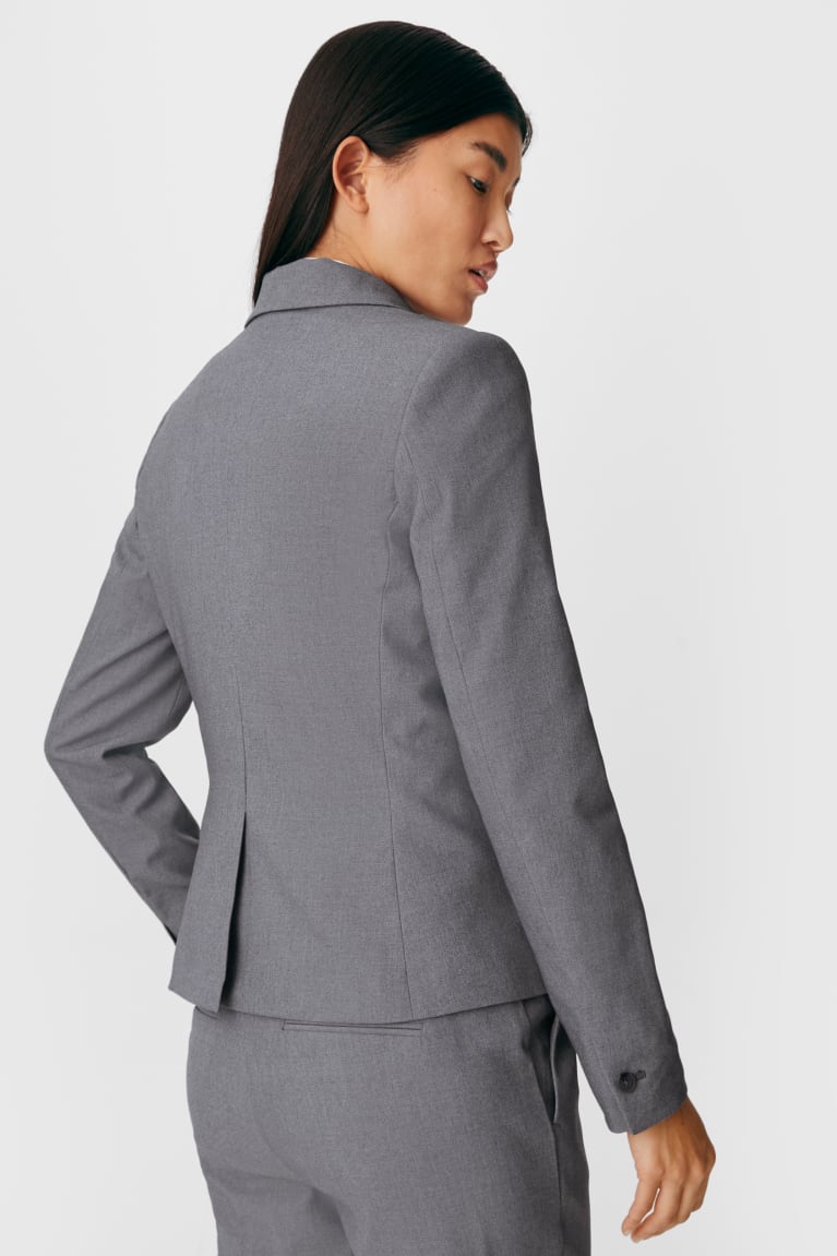 Gray Melange C&A Business Regular Fit Recycled Women's Jackets | ABTJU-3891