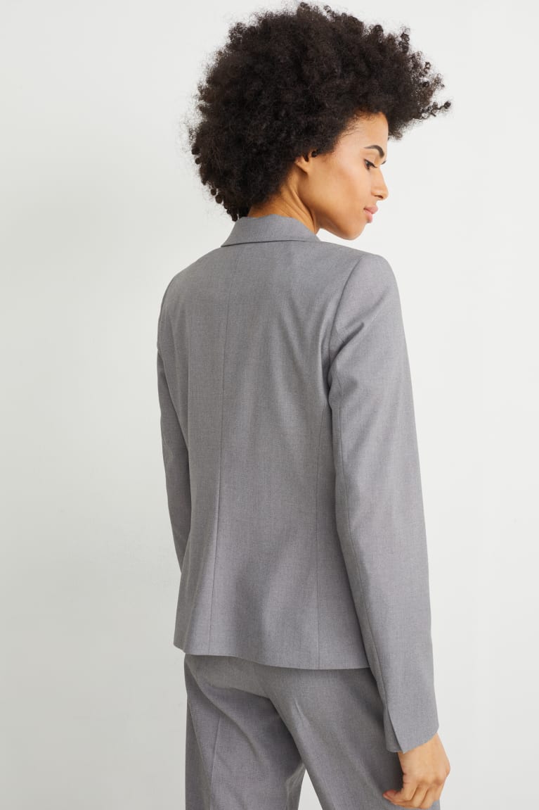 Gray Melange C&A Business Regular Fit Women's Jackets | IGOPE-4197