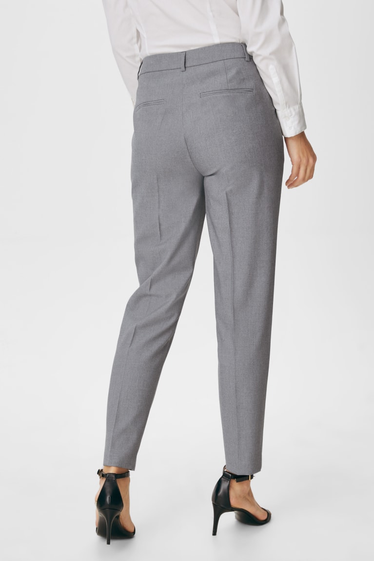 Gray Melange C&A Business Tailored Fit Recycled Women's Trousers | CRVJQ-0156