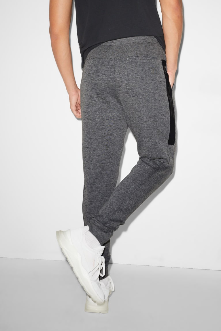 Gray Melange C&A Clockhouse Joggers Men's Trousers | EYLFX-9351