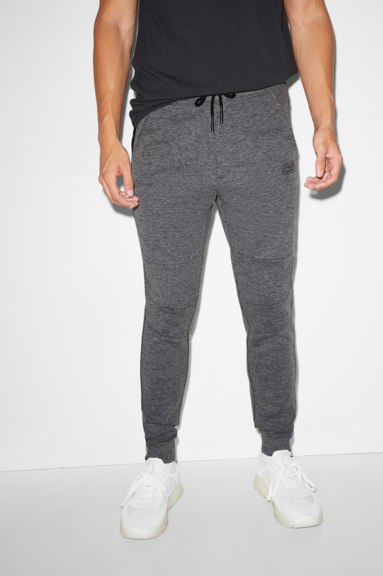 Gray Melange C&A Clockhouse Joggers Men's Trousers | EYLFX-9351