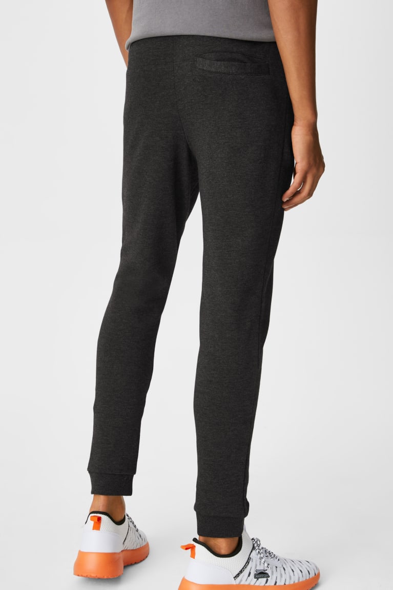 Gray Melange C&A Joggers Men's Trousers | AKWQS-0627