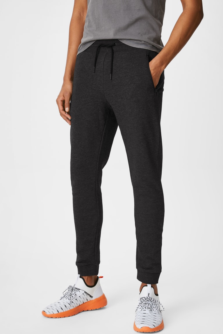 Gray Melange C&A Joggers Men's Trousers | AKWQS-0627