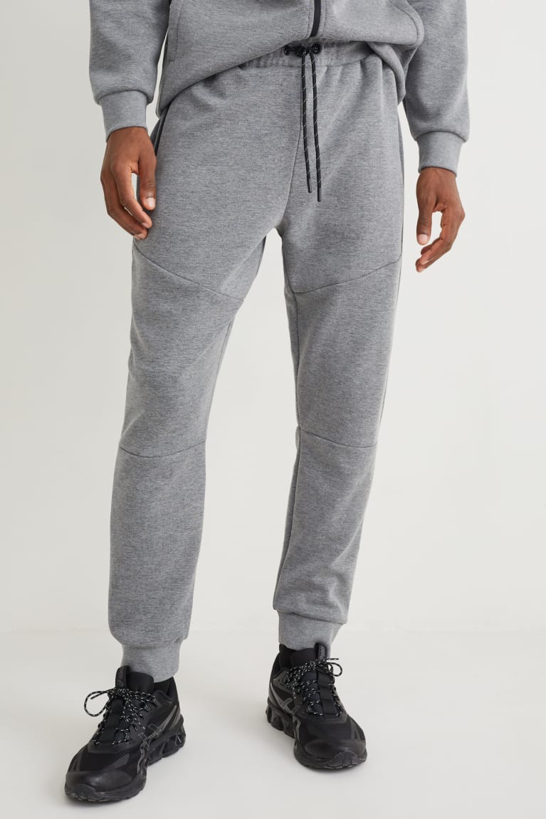 Gray Melange C&A Joggers Men's Trousers | RSFLV-5846