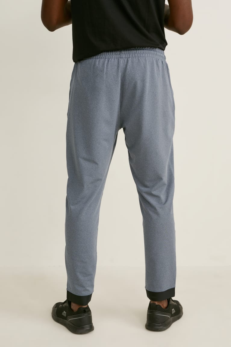 Gray Melange C&A Joggers Men's Trousers | TYPUM-4670