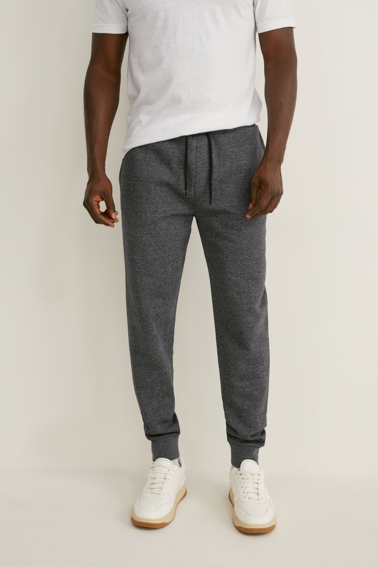 Gray Melange C&A Joggers Organic Cotton Men's Trousers | IJHSY-6524