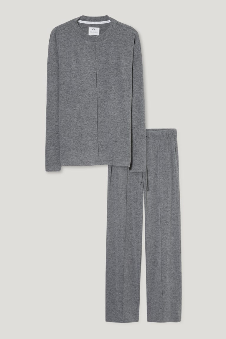 Gray Melange C&A Pyjamas Women's Nightwear | OCVST-5496