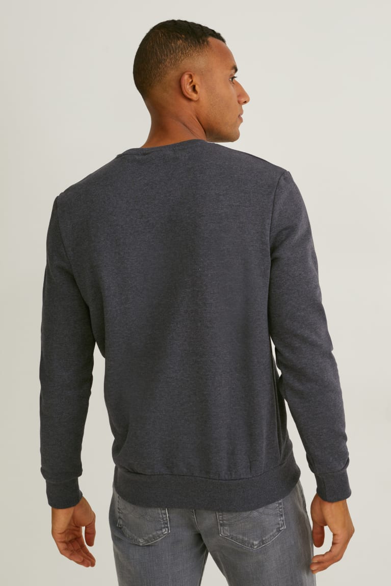 Gray Melange C&A Recycled Men's Sweatshirts | XZNVS-0957