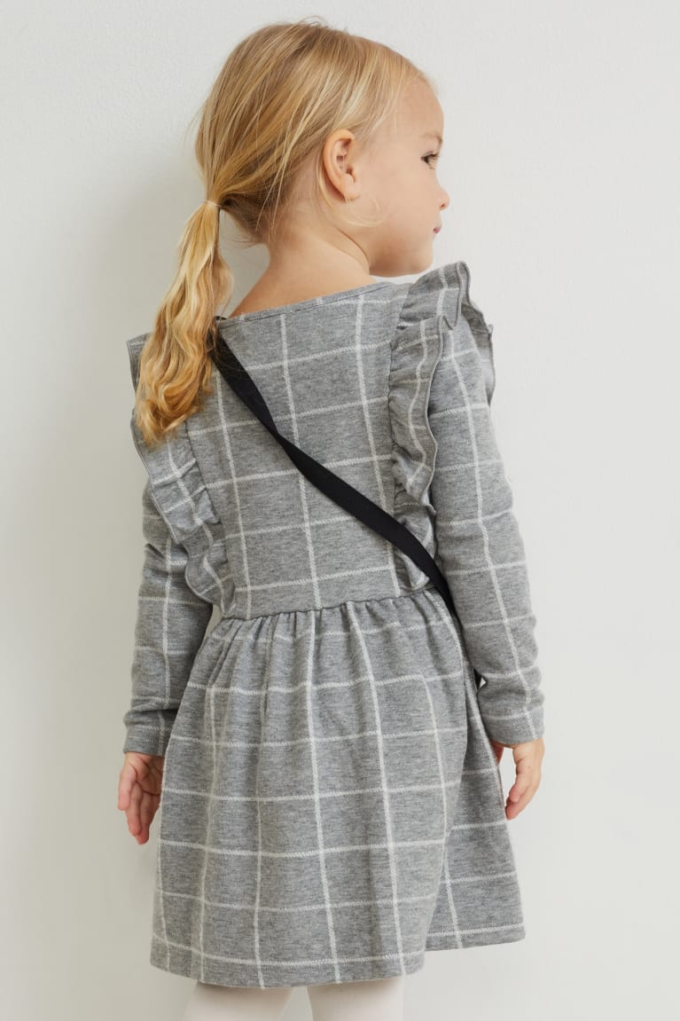 Gray Melange C&A Set And Shoulder Bag 2 Piece Girls' Dress | GMKSF-7859