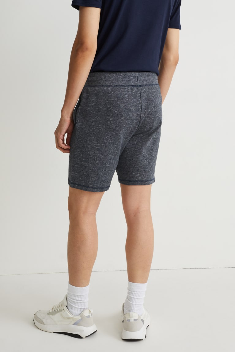 Gray Melange C&A Sweat With Organic Cotton Men's Shorts | MTRGQ-9456