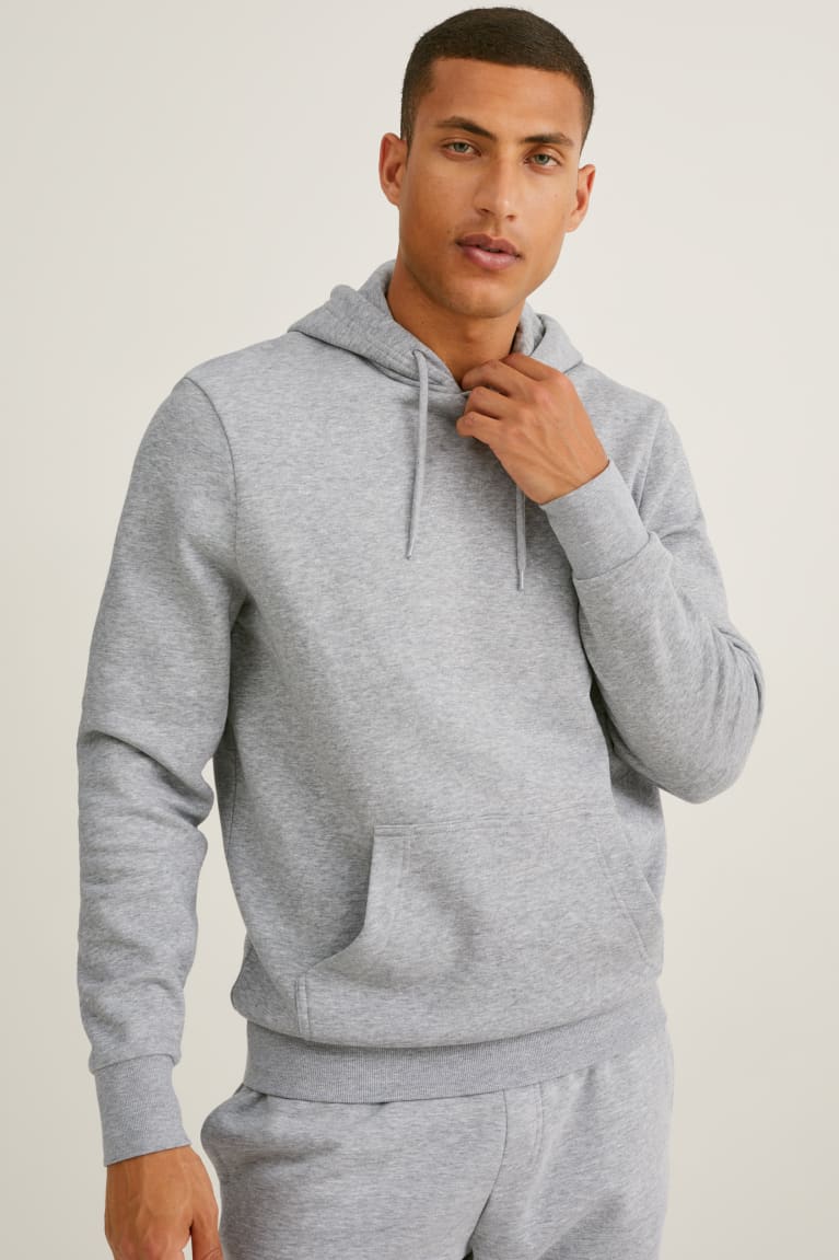 Gray Melange C&A With Organic Cotton Men\'s Sweatshirts | RJQLH-7543