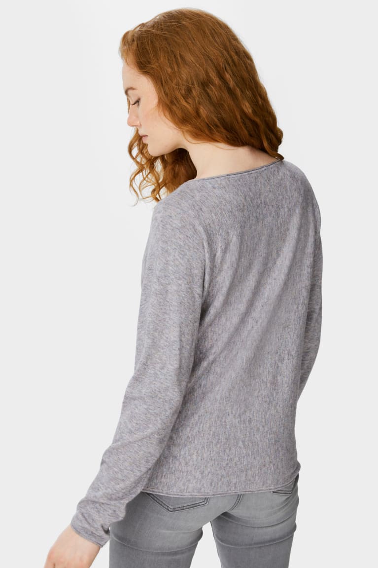 Gray Melange C&A Women's Jumper | YBUVS-0624