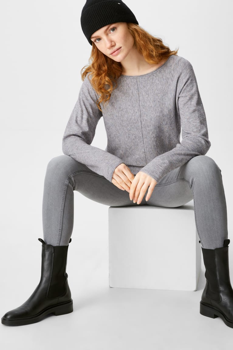 Gray Melange C&A Women's Jumper | YBUVS-0624