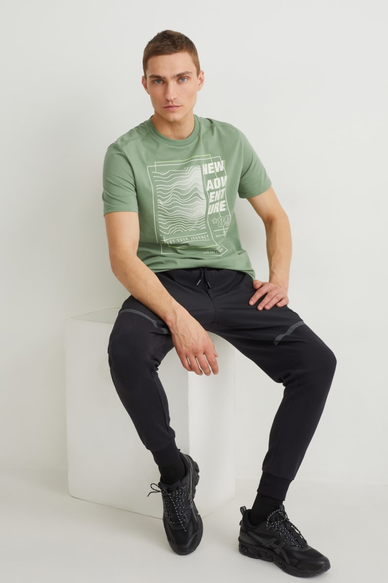 Green C&A Active Men's Top | FHZYG-7210