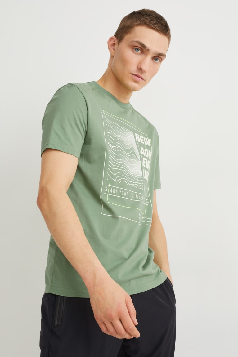 Green C&A Active Men\'s Top | FHZYG-7210