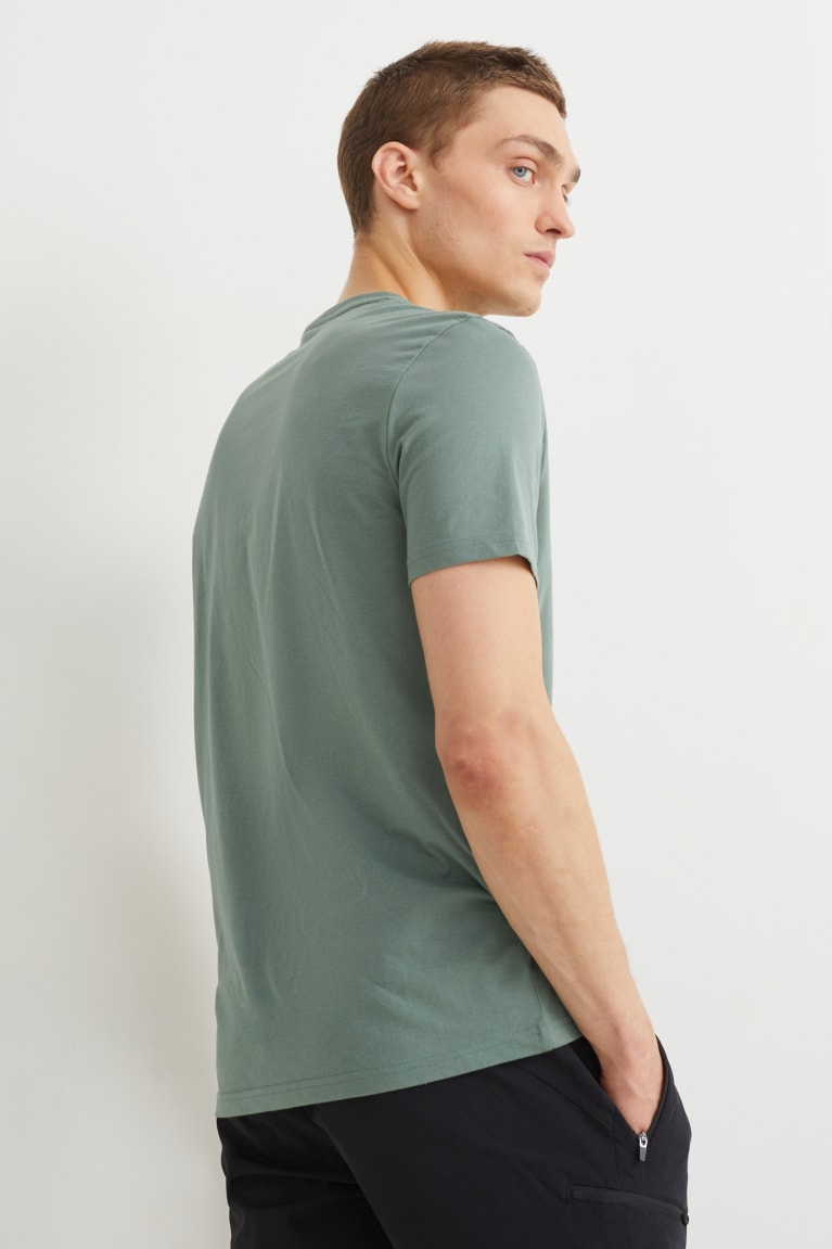 Green C&A Active Men's Top | IRWJK-7548