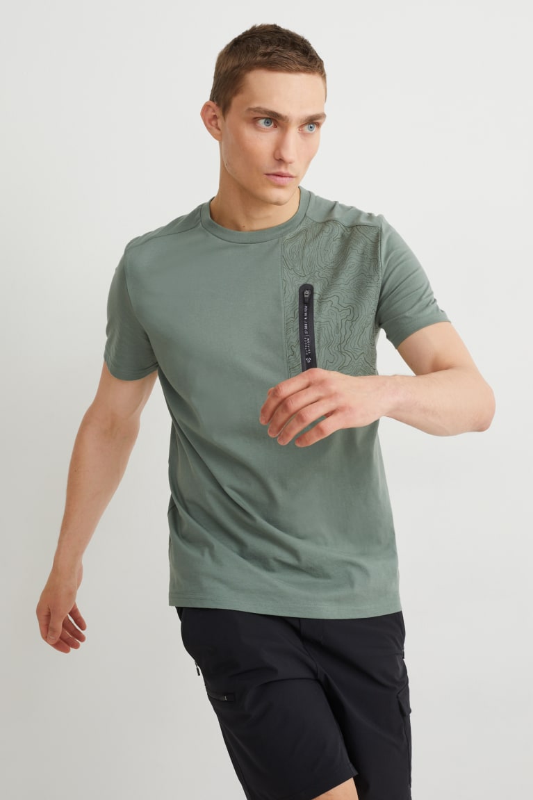 Green C&A Active Men's Top | IRWJK-7548