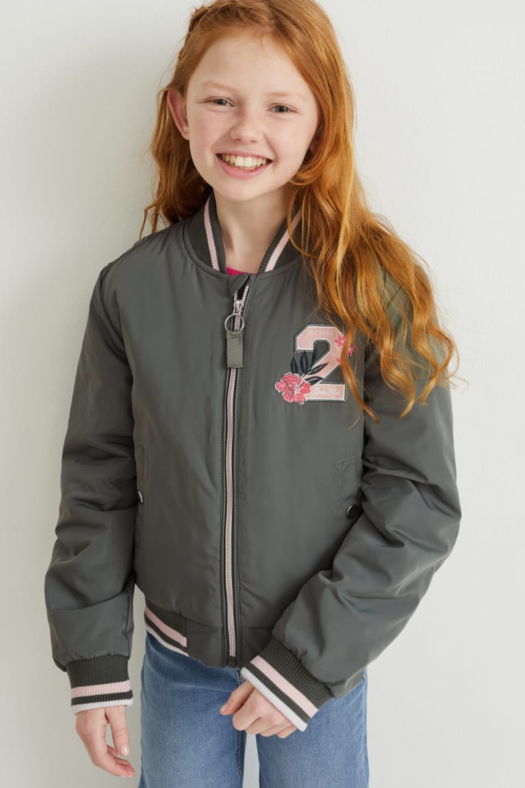 Green C&A Bomber Girls' Jackets | RMLNQ-4762