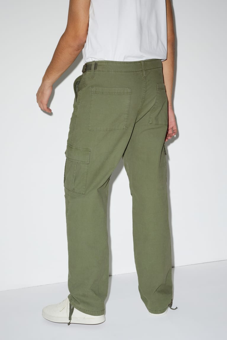 Green C&A Cargo Men's Trousers | YJKXG-9345