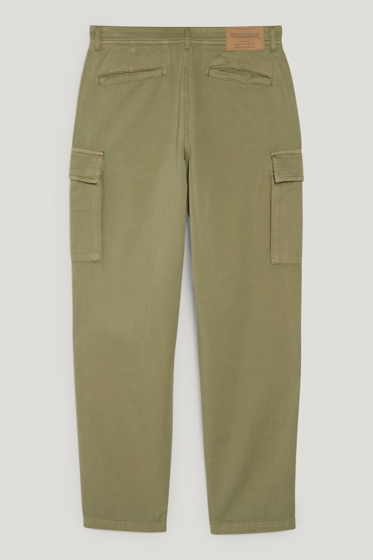 Green C&A Cargo Relaxed Fit Gold Level Cradle To Cradle™ Certified Men's Trousers | DJIKX-0471