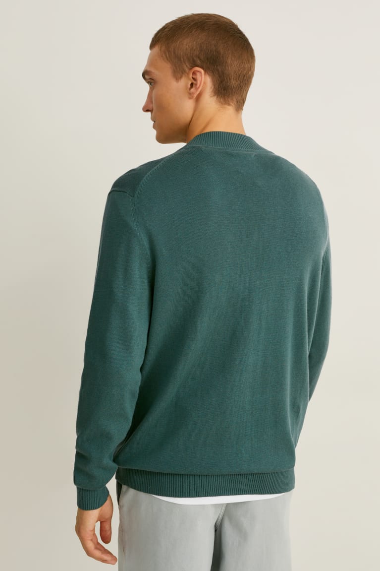 Green C&A Cashmere Blend Men's Jumper | ZLVOM-1276