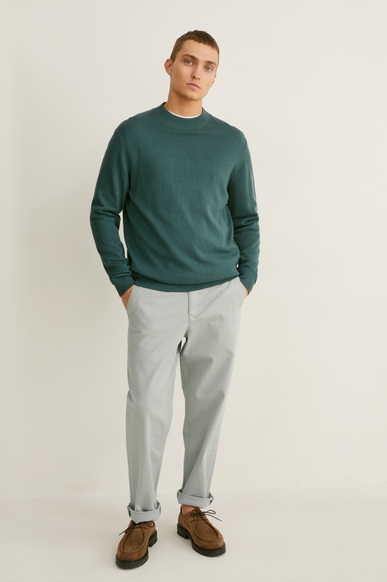 Green C&A Cashmere Blend Men's Jumper | ZLVOM-1276