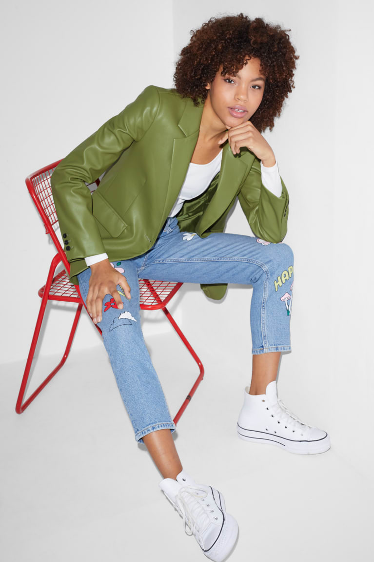 Green C&A Clockhouse Faux Leather Women's Blazers | WYGKQ-8510