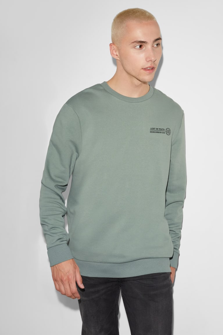 Green C&A Clockhouse Men's Sweatshirts | TDCAE-3825