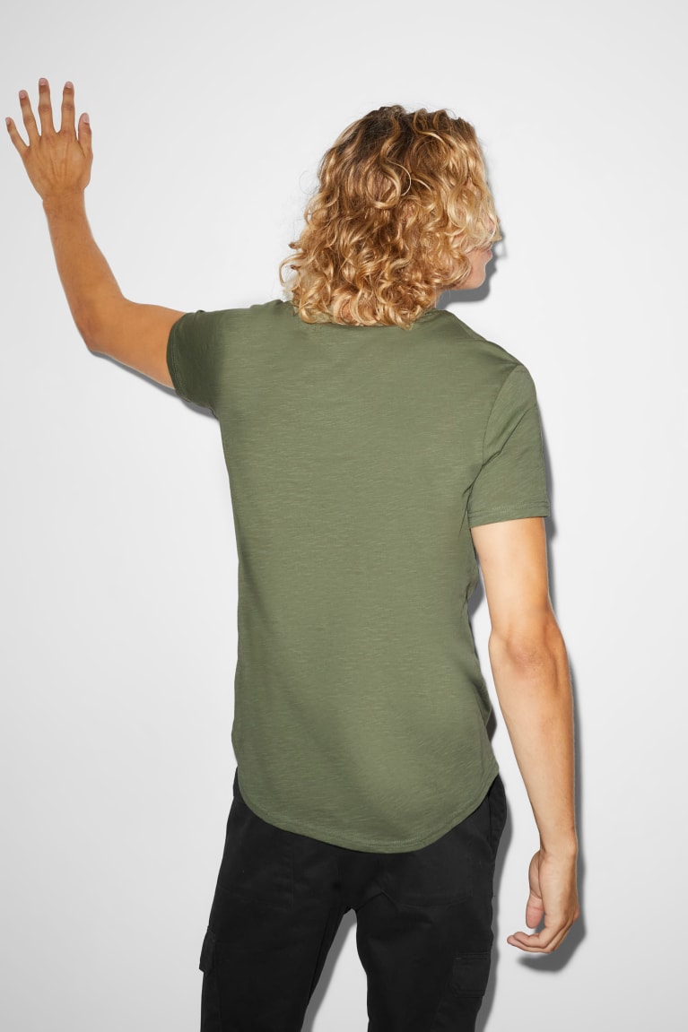 Green C&A Clockhouse Men's T-shirts | CWSLP-1450