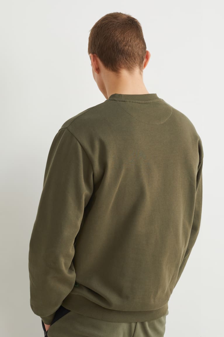 Green C&A Men's Sweatshirts | UIYFZ-2876