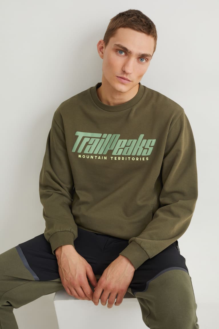 Green C&A Men's Sweatshirts | UIYFZ-2876