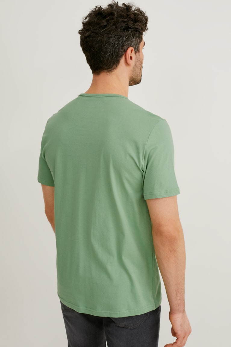 Green C&A Mustang Men's T-shirts | QWZBG-2314