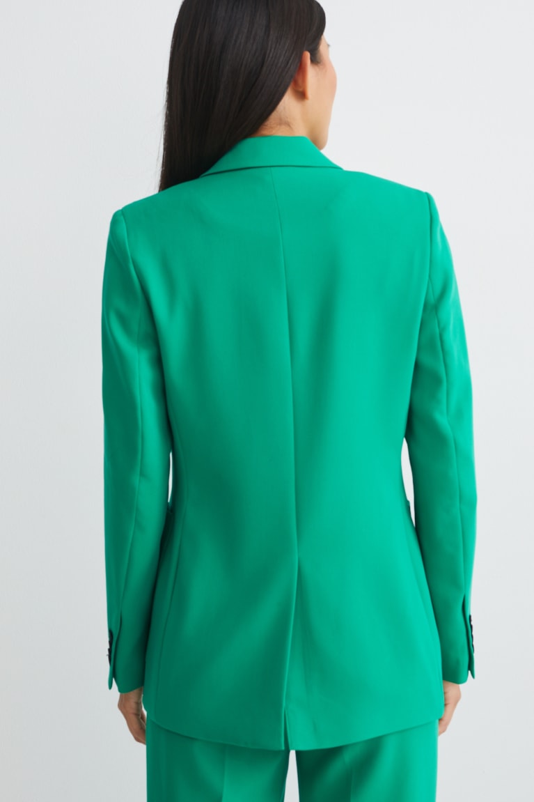 Green C&A Regular Fit Recycled Women's Blazers | EOMAK-8039