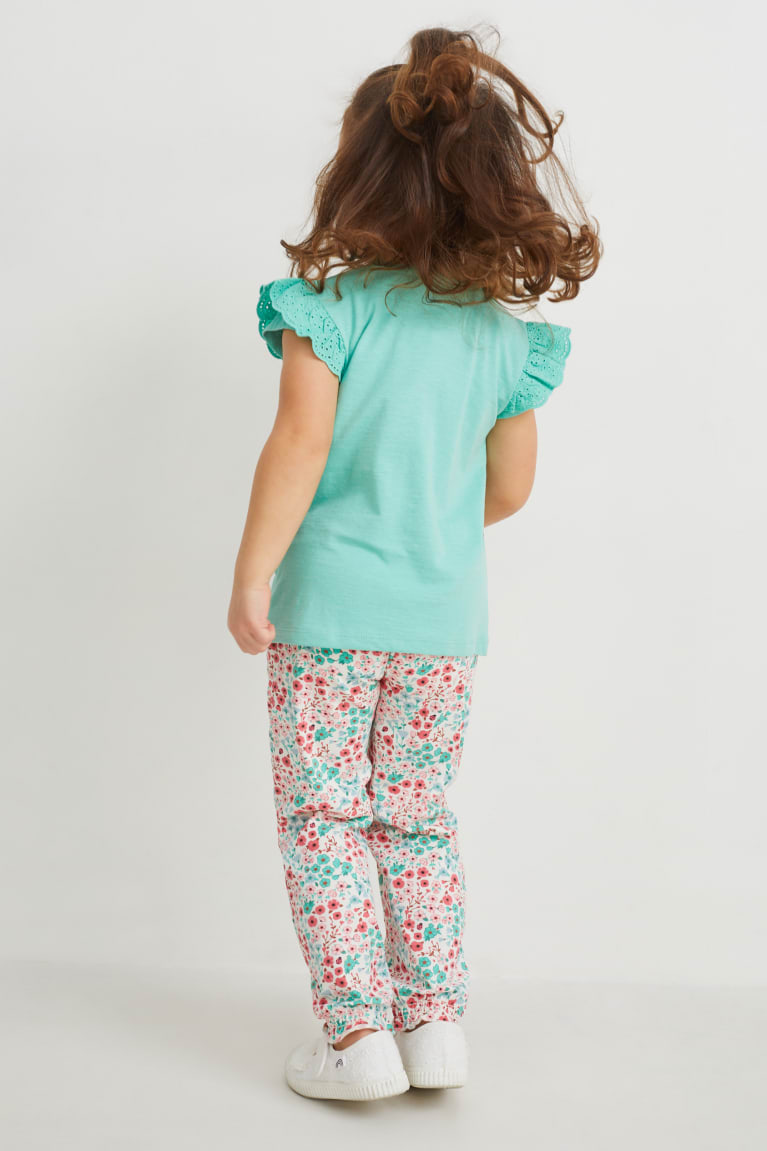 Green C&A Set 2 Sleeve And 3 Piece Girls' Trousers | TXGEC-7193