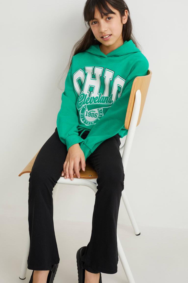 Green C&A Set And 2 Piece Girls' Hoodie | DJYGF-0731